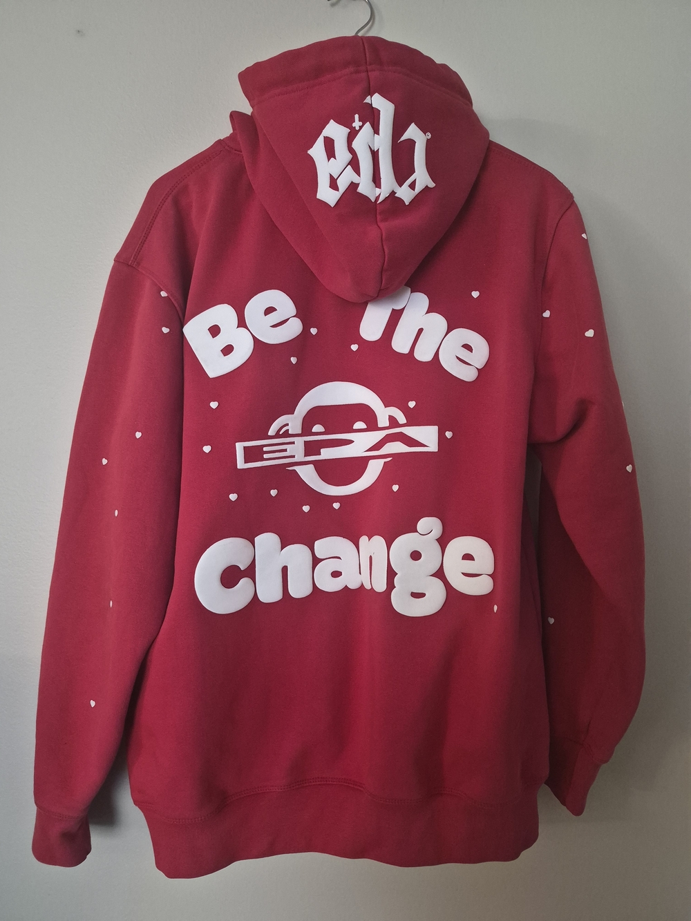 Ecko Unltd Be The Change Red Graphic Hoodie Men’s M Y2K 24” PTP